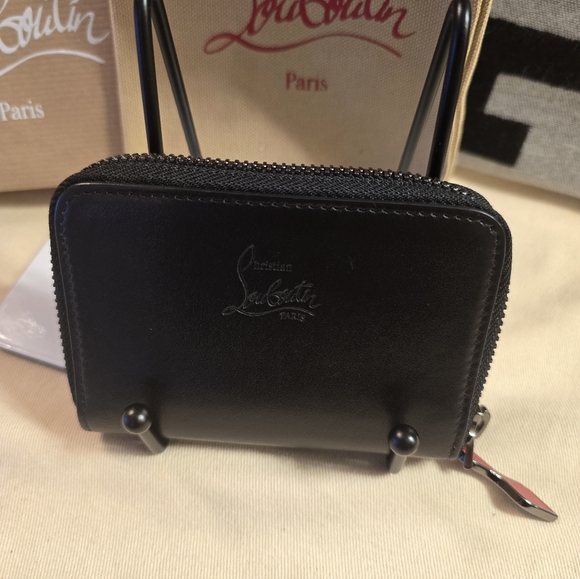 Christian Louboutin Black Wallet with Silver Studs - Picture 2 of 4